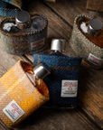 Glass Hipflask Wrapped in many colours of Harris Tweed®