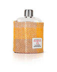 Glass Hipflask Wrapped in Yellow Harris Tweed®