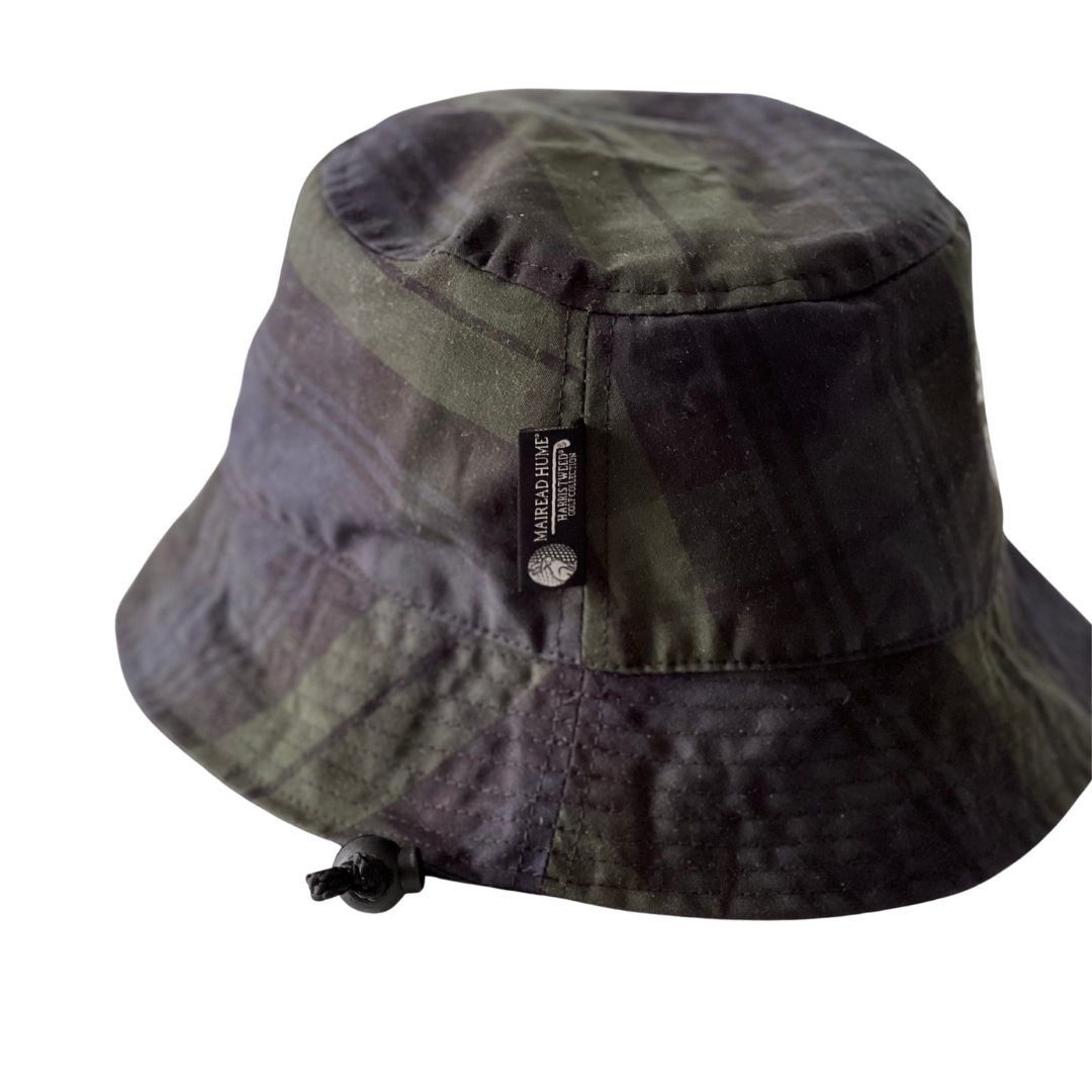 Waxed Cotton Golf Bucket Hat – Mairead Hume Harris Tweed Golf