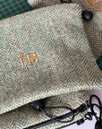Valuables Pouch with Zip in Harris Tweed®