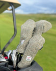 Full Set of Golf Club Headcovers in Herringbone Harris Tweed®