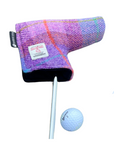 Blade Putter Cover in Purple Harris Tweed