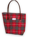 Tote Bag with Leather Handles & Cotton Lining in Harris Tweed®