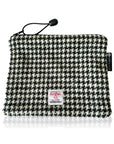 Valuables Pouch with Zip in Houndstooth Harris Tweed®