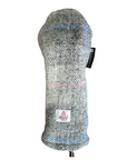 Golf Club 3 Wood Headcover in Grey & Pink Harris Tweed®
