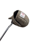 Mallet Golf Putter Cover with Magnet Closure in Herringbone Harris Tweed®