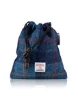 Golf Tee Bag in Navy Blue Harris Tweed®