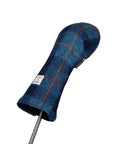 Golf Club 3 Wood Headcover in Navy Blue Harris Tweed®
