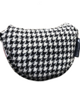 Mallet Golf Putter Cover with Magnet Closure in Black & White Houndstooth Harris Tweed®