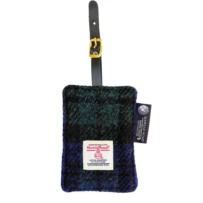 Harris Tweed Golf Bag Tag in Blackwatch Tartan