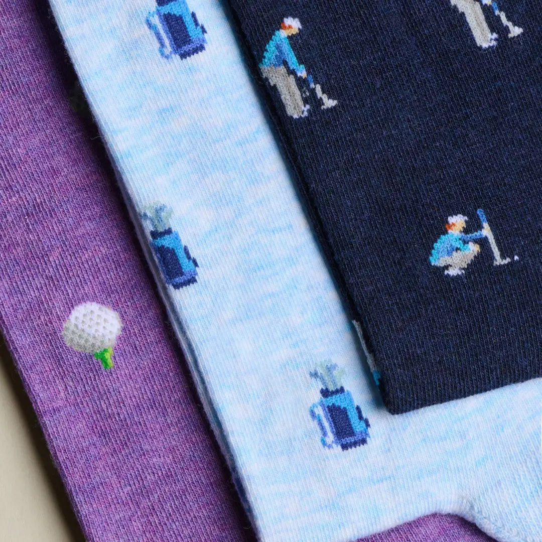 Golf Socks - The London Sock Exchange Caddies Collection  - Pack of 3