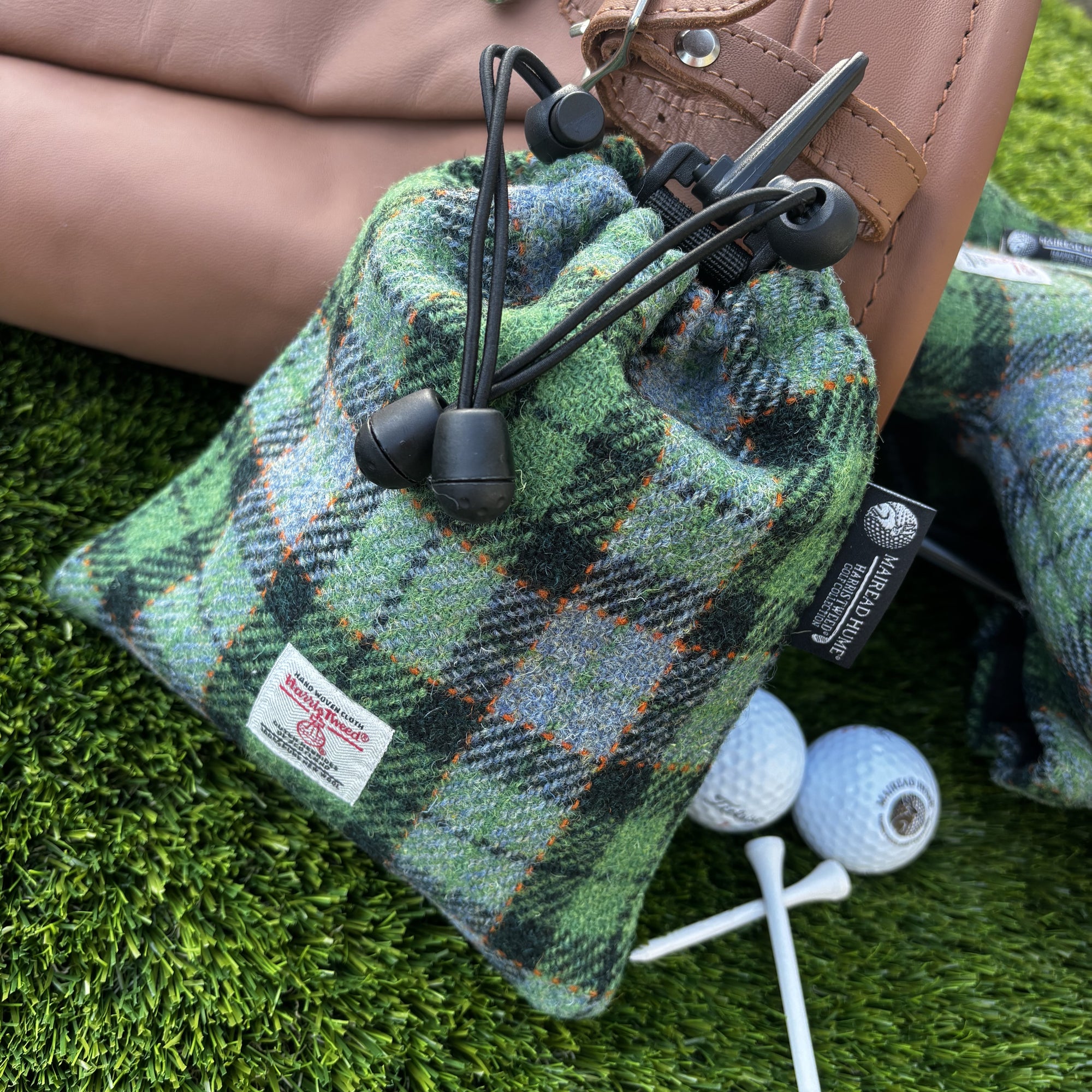 Golf Tee Bag in Harris Tweed®