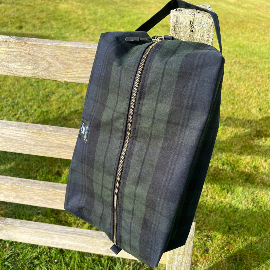 Waxed Cotton Golf Shoe Bag - new design