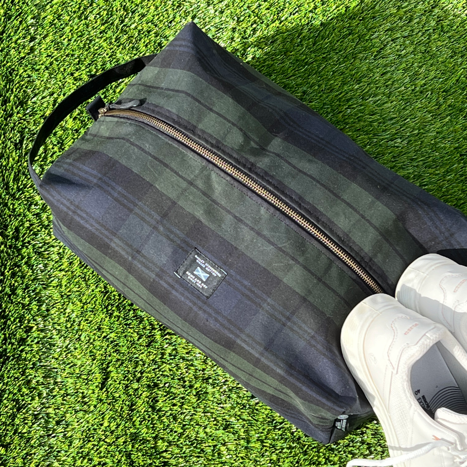 Waxed Cotton Golf Shoe Bag - new design