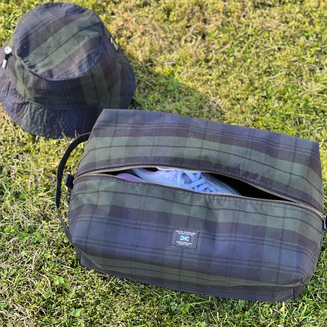 Waxed Cotton Golf Shoe Bag - new design