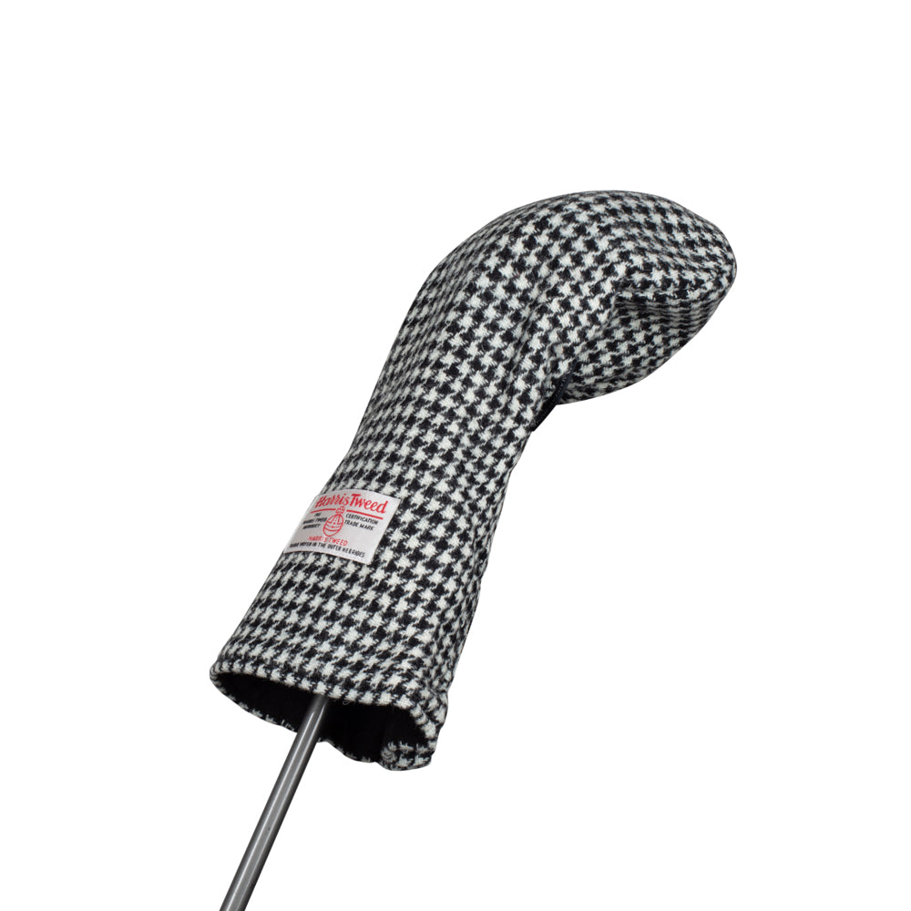 Golf Club Headcover in Black & White Harris Tweed®