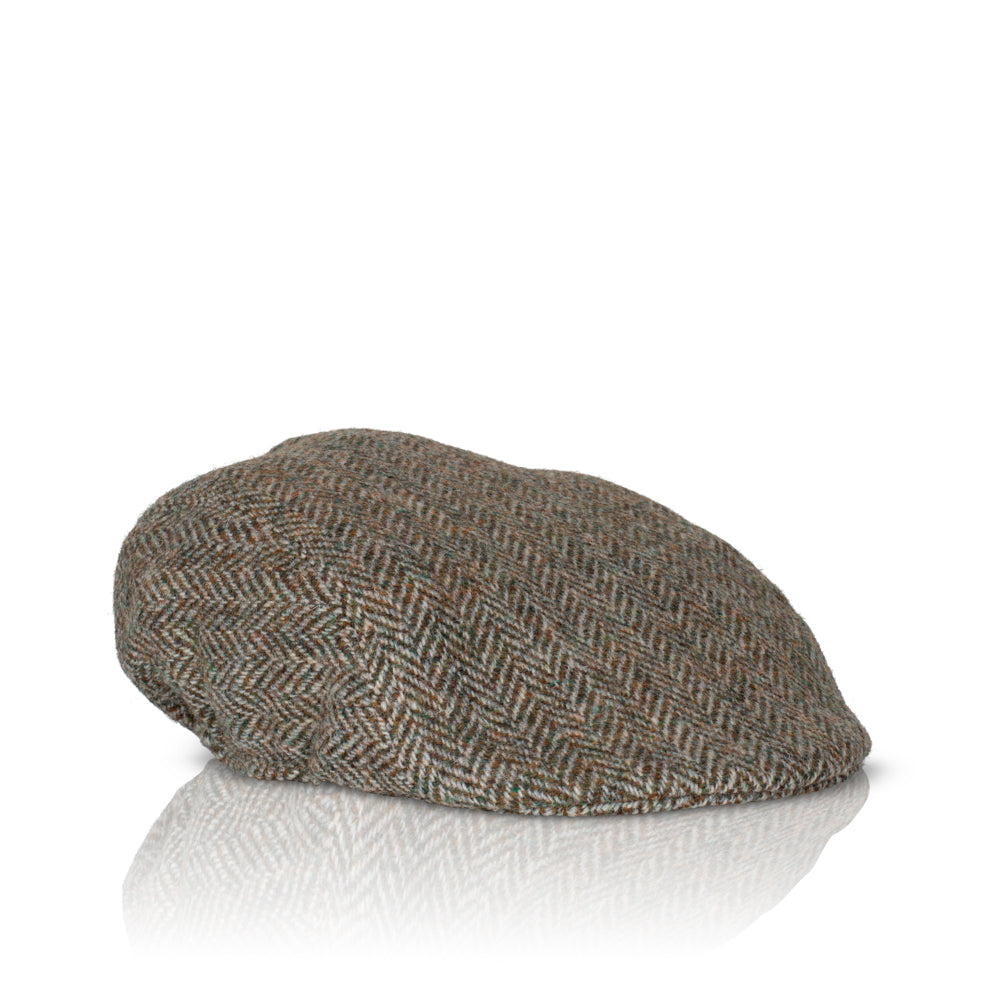 Flat Cap in Herringbone Harris Tweed®