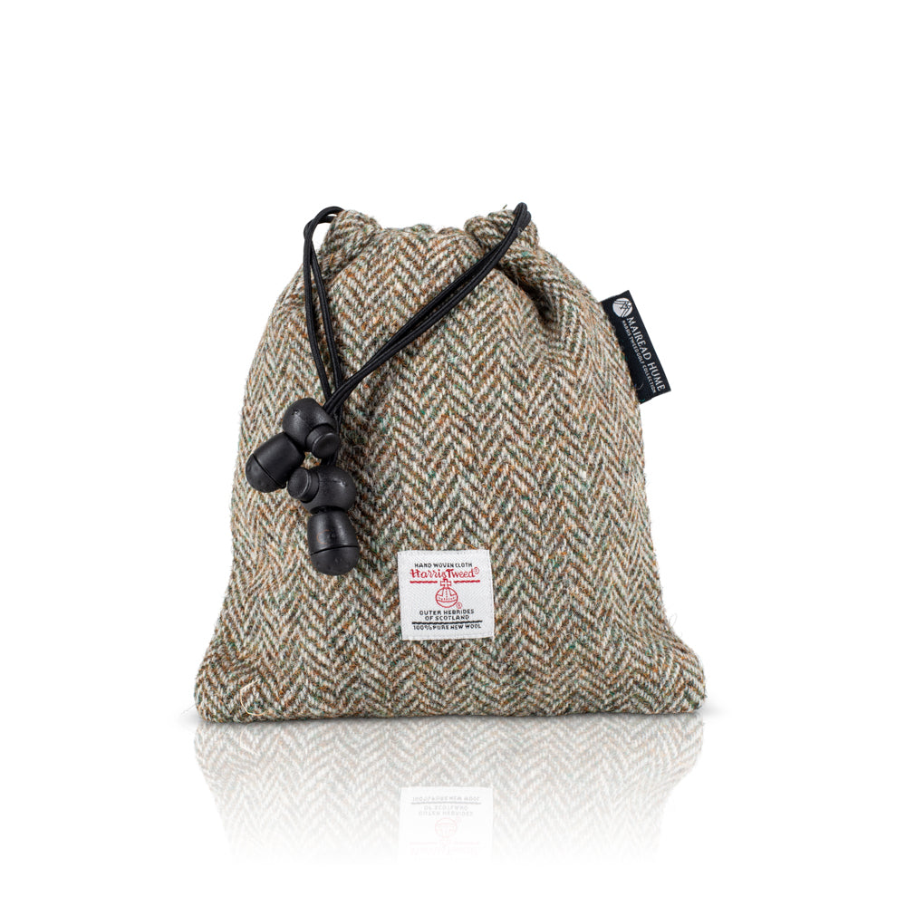 Golf Tee Bag in Herringbone Harris Tweed®