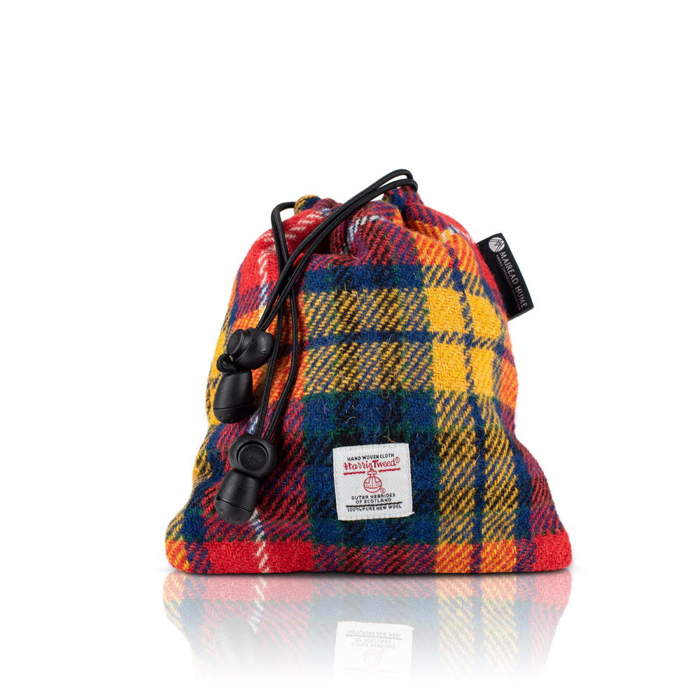 Golf Tee Bag in Buchanan Tartan Harris Tweed®