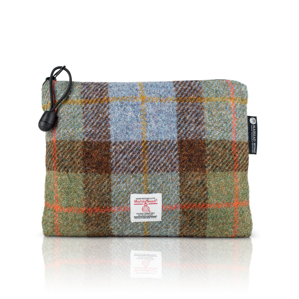 Valuables Pouch with Zip in MacLeod Tartan Harris Tweed®