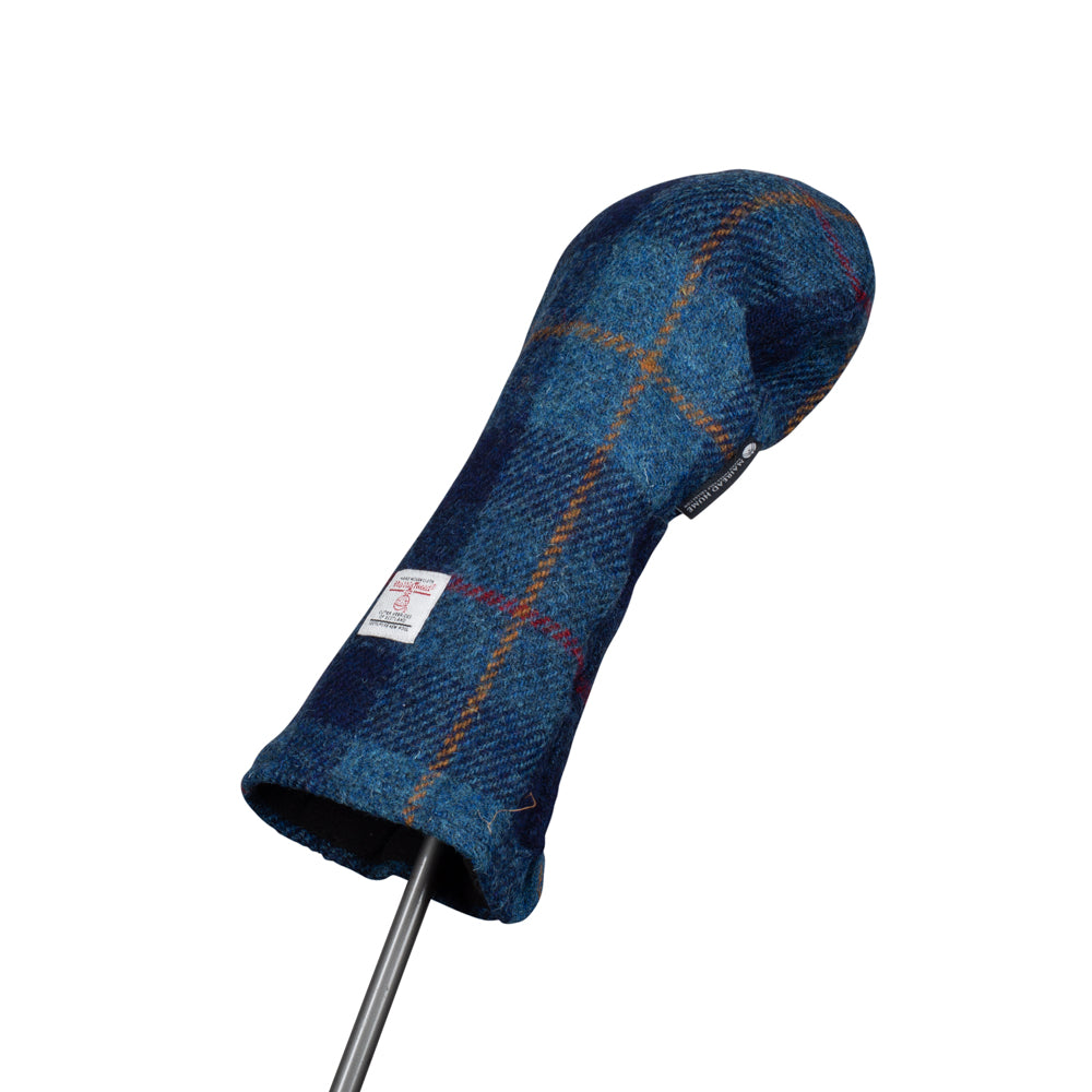 Golf Club 3 Wood Headcover in Navy Blue Harris Tweed®