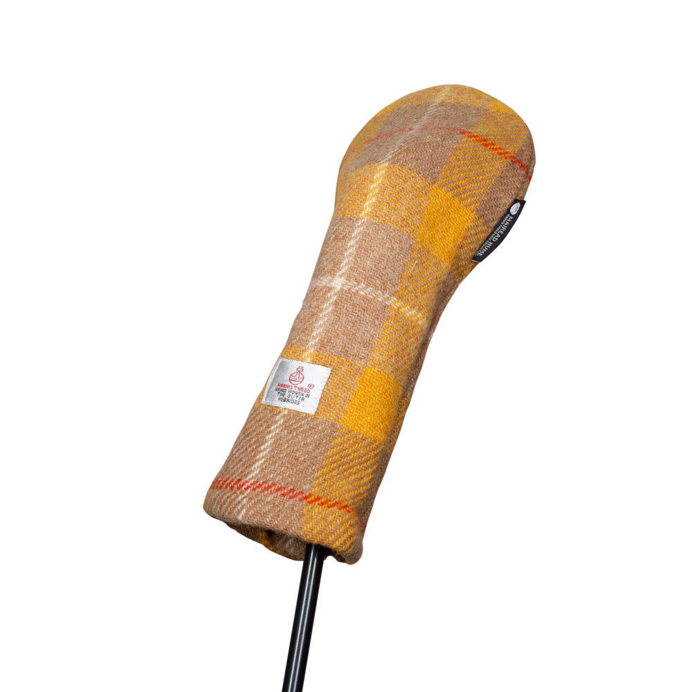Golf Club 3 Wood Headcover in Yellow Harris Tweed®